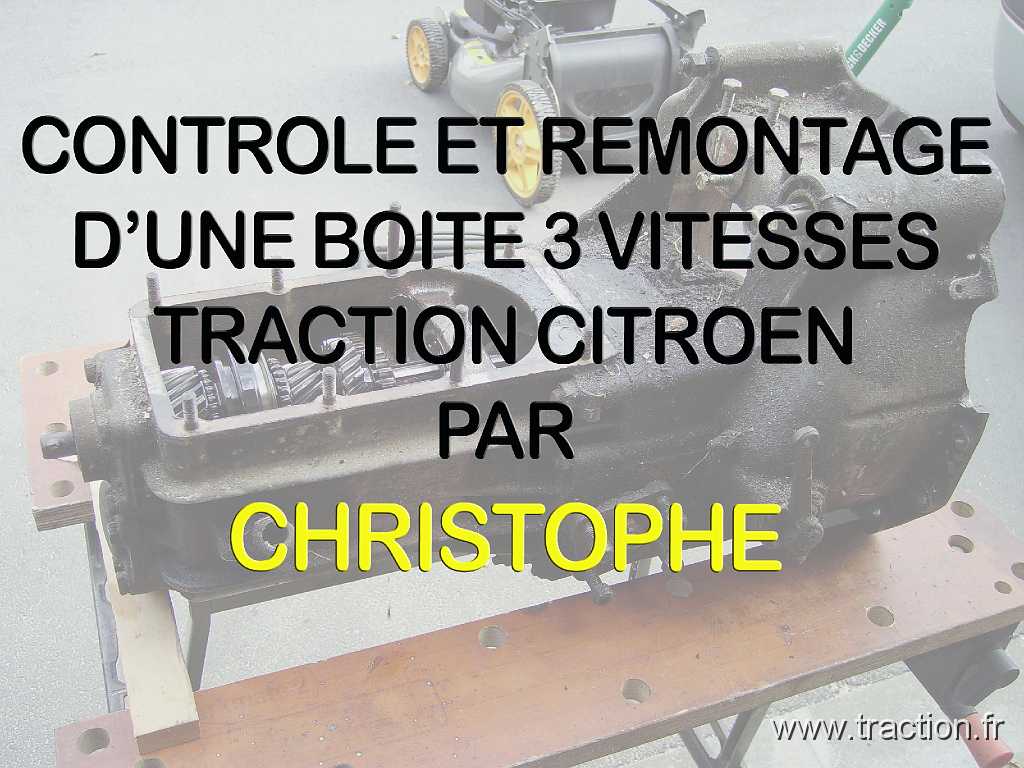 IMGP002.JPG - Voici l'excellent reportage de Christophe sur le contrôle et le remontage de la boite 3 vitesses de sa traction citroën. En dessous de chaque photo, vous trouverez un commentaire pour vous aidez. Pour plus de renseignements, vous pouvez le contacter par le biais du forum GMT http://www.traction-avant.com/forumsn/index.php